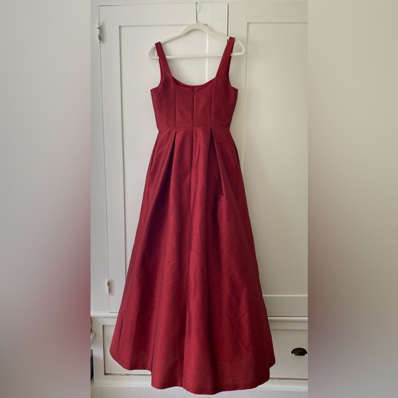 LulaKate Crimson Silk Emily Gown - like new - Picture 2 of 7